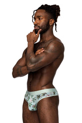 String imprimé transparent Male Power SMS-012 couleur flamant rose